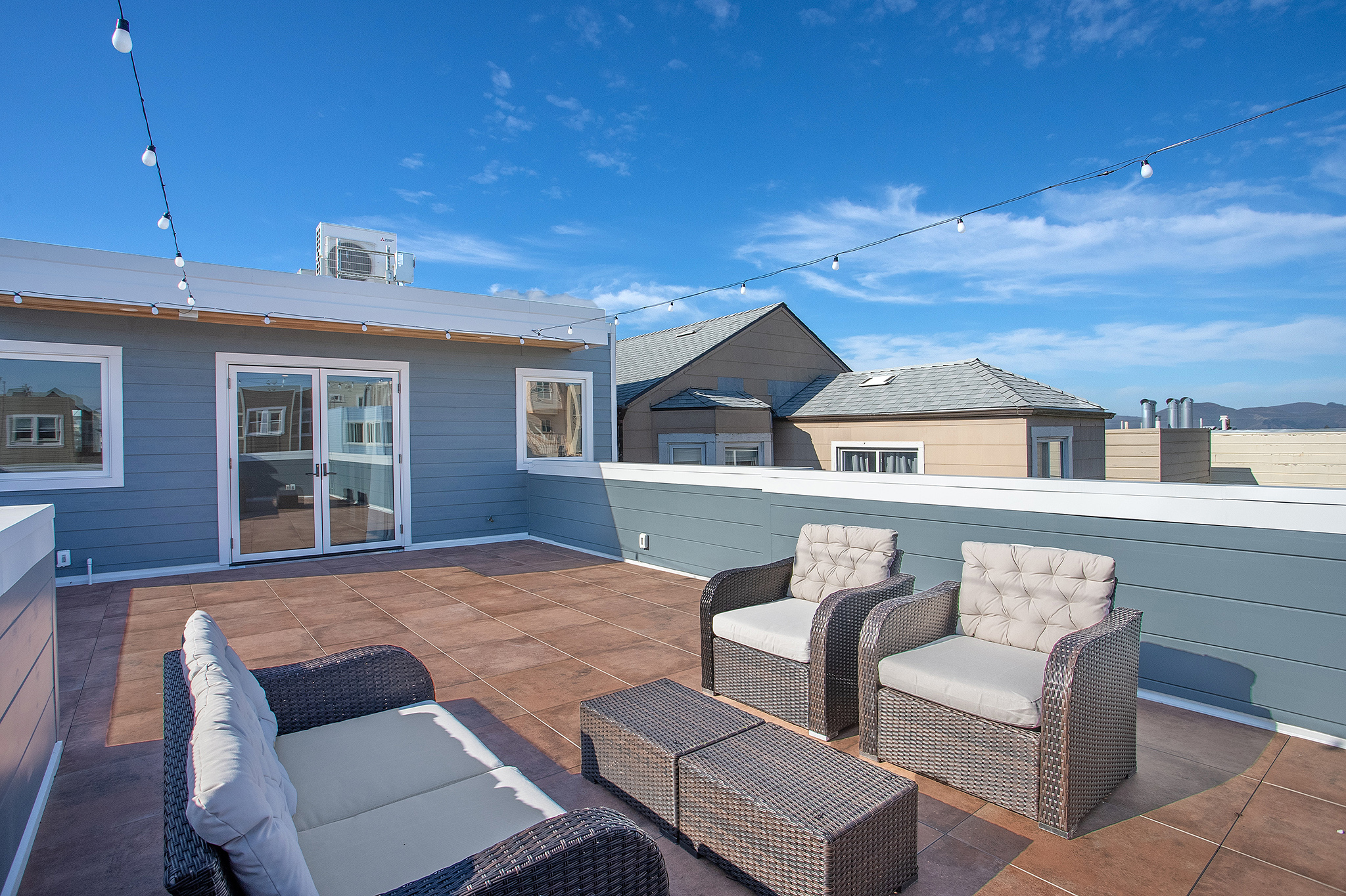 Rooftop lounge Richmond District San Francisco house renovation